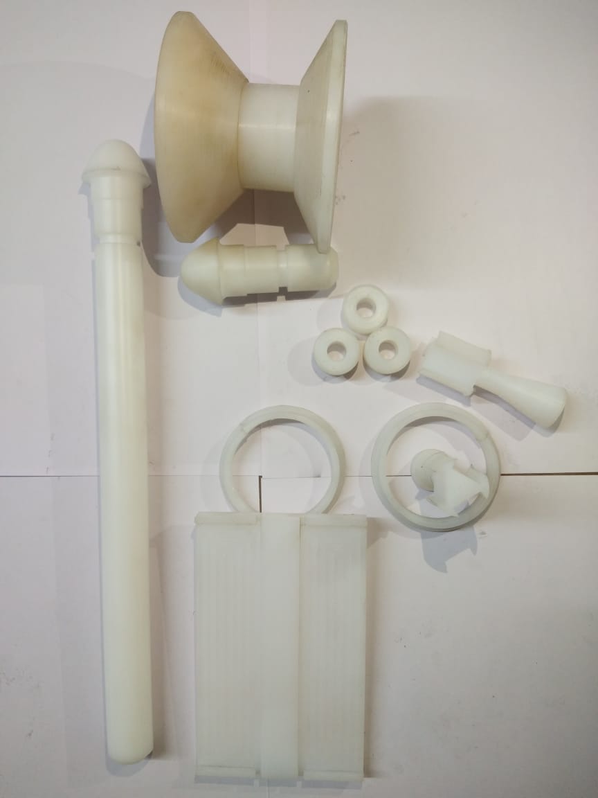 Derlin and nylon turned items